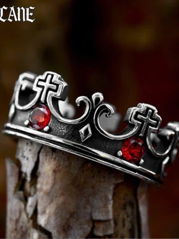 nhẫn vương miệng chrome heart đính đá
