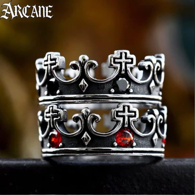 nhẫn vương miệng đính đá